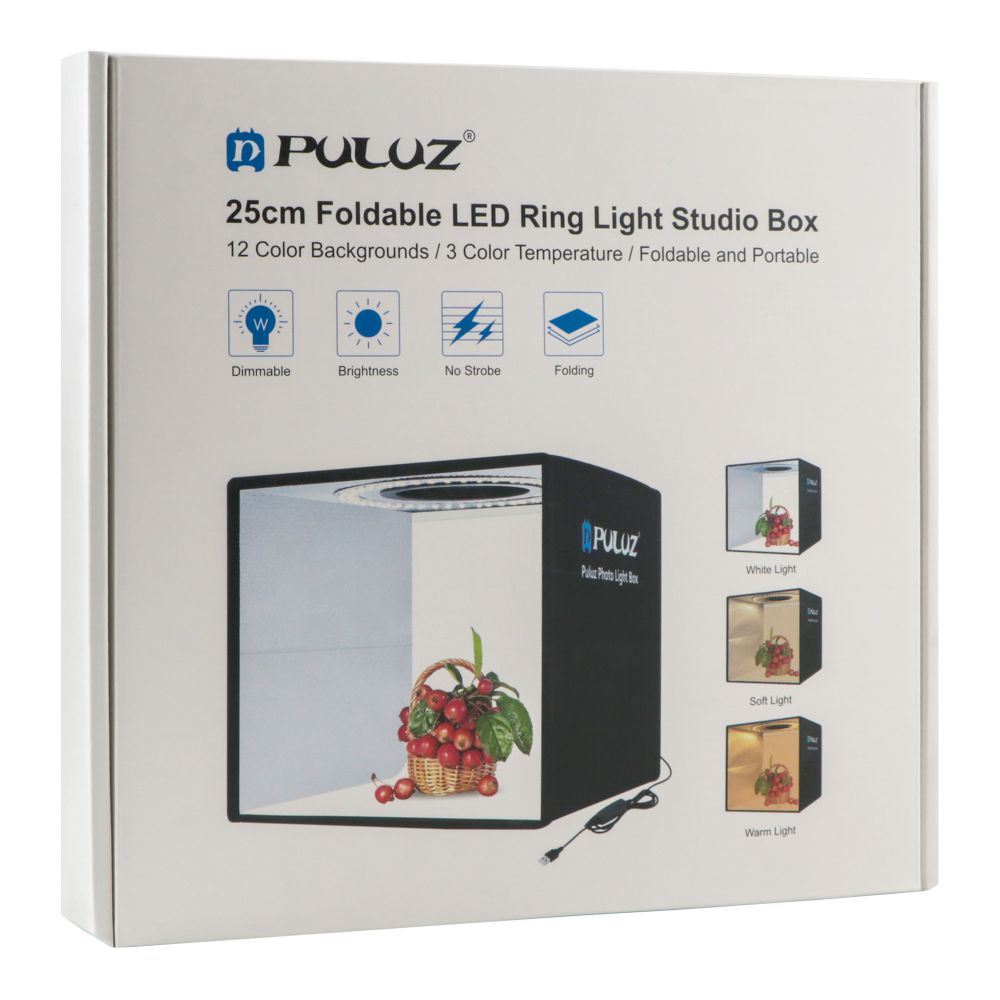 Купить ЛАЙТБОКС PULUZ PU5027B 25 СМ КОЛЬЦ ЛАМПА 6 ФОНОВ_3