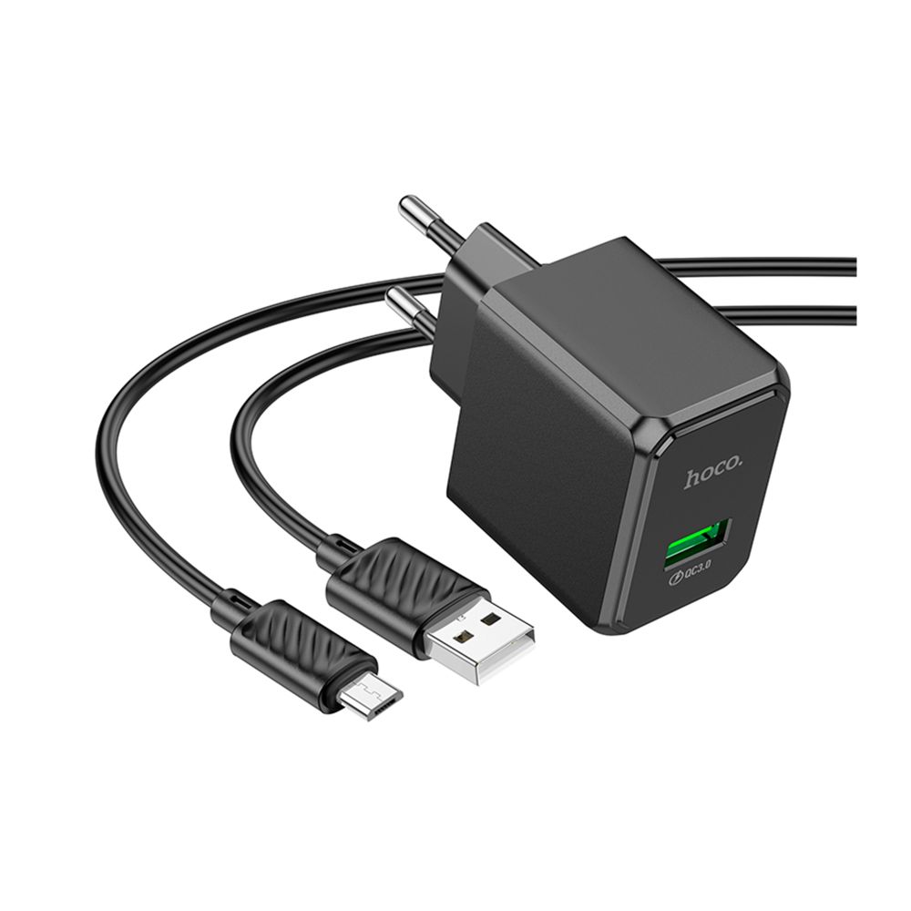 Купить СЕТЕВОЕ ЗАРЯДНОЕ УСТРОЙСТВО HOCO CS12A 1USB QC 18W+USB TO MICRO_3