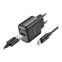 Купить СЕТЕВОЕ ЗАРЯДНОЕ УСТРОЙСТВО HOCO C140A 1USB QC 18W+USB TO TYPE-C_2