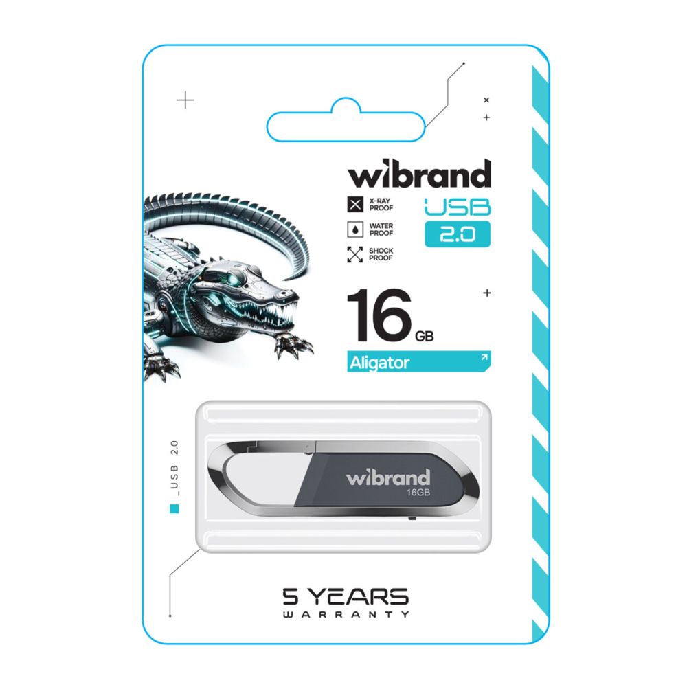 Купить USB FLASH DRIVE WIBRAND 16GB ALIGATOR