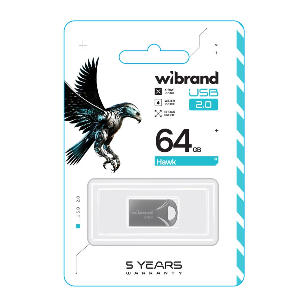 Купити USB ФЛЕШ-НАКОПИЧУВАЧ WIBRAND 64GB HAWK