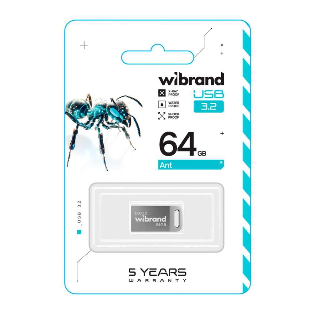 Купить USB FLASH DRIVE 3.2 WIBRAND 64GB ANT GEN1_1