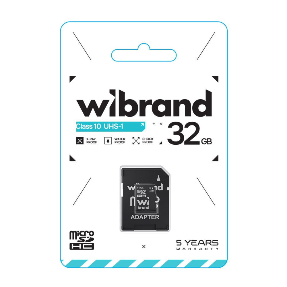 Купить КАРТА ПАМЯТИ WIBRAND MICROSDHC 32GB UHS-1 10 CLASS & ADAPTER_1