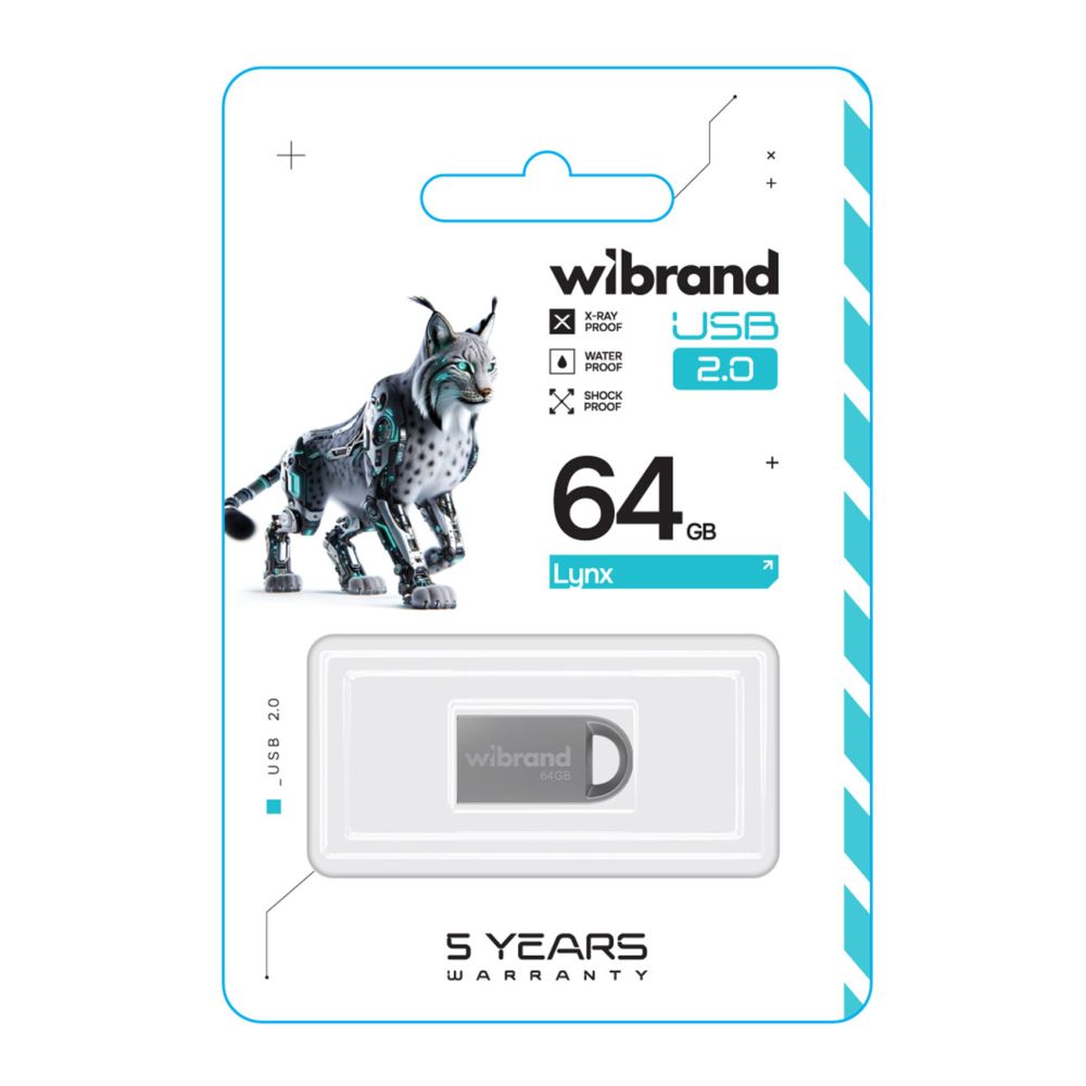 Купить USB FLASH DRIVE WIBRAND 64GB LYNX_1