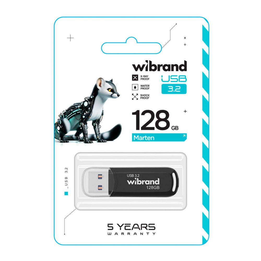 Купить USB FLASH DRIVE 3.2 WIBRAND 128GB MARTEN GEN1_1