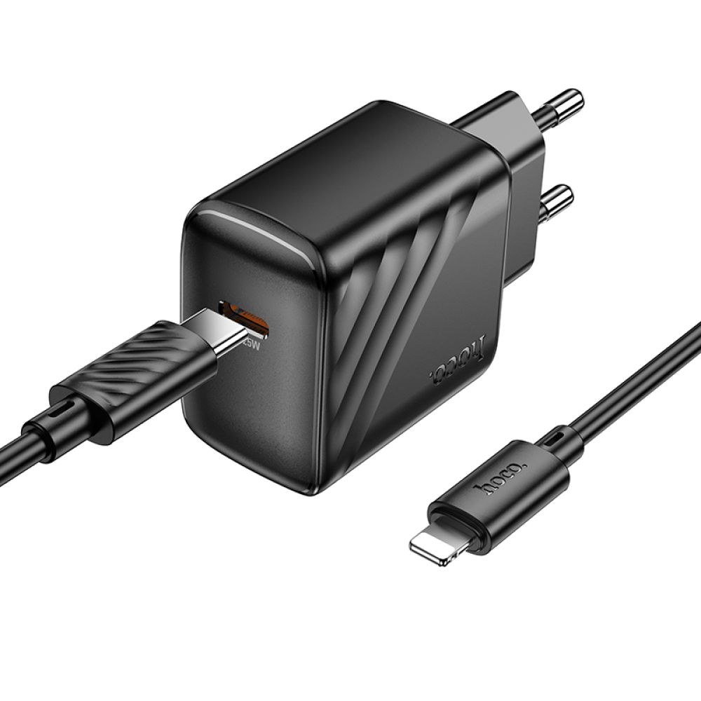 Купить СЕТЕВОЕ ЗАРЯДНОЕ УСТРОЙСТВО HOCO CS24A 1USB-C PD/QC 25W+TYPE-C TO LIGHTNING_4