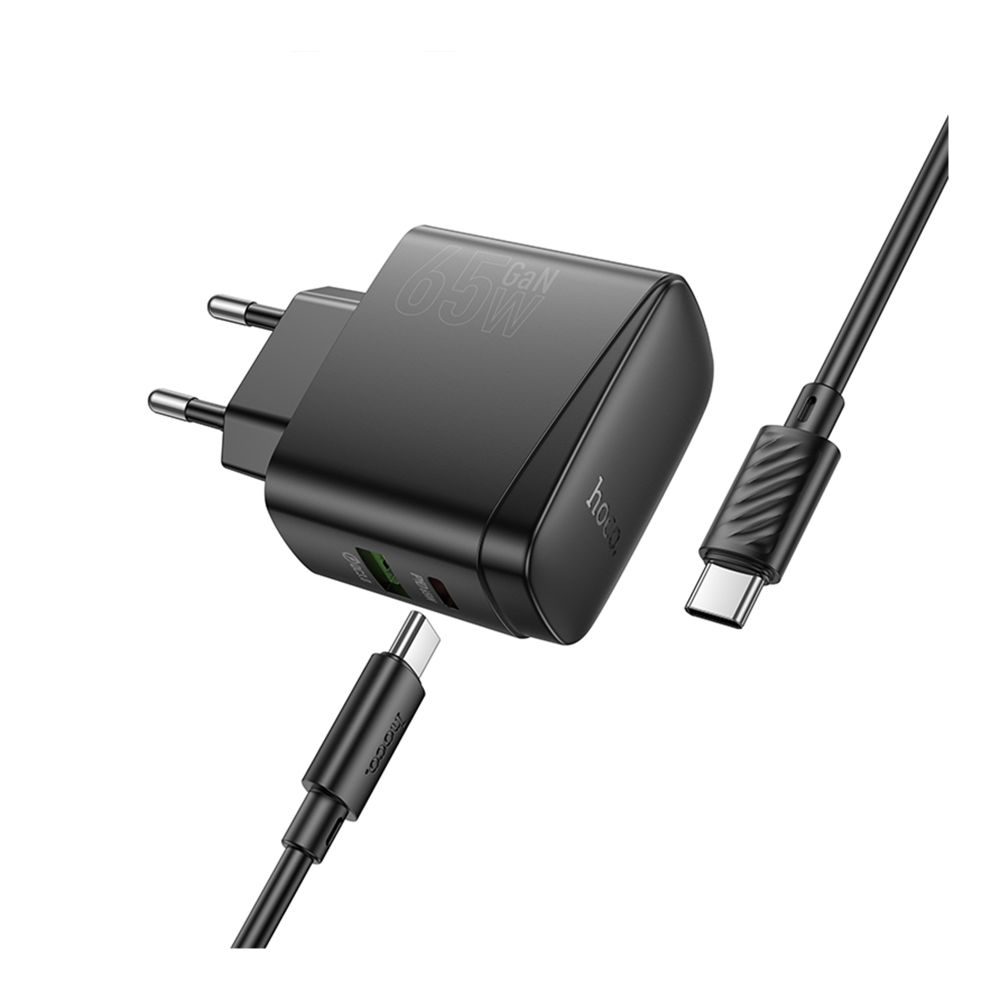 Купить СЕТЕВОЕ ЗАРЯДНОЕ УСТРОЙСТВО HOCO CS63A 1USB/1USB-C PD65W/QC GAN+TYPE-C TO TYPE-C_3