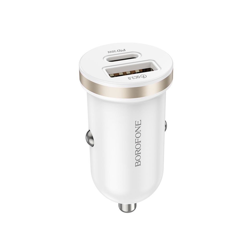 Купить АВТО ЗАРЯДНОЕ УСТРОЙСТВО BOROFONE BZ22 1USB/1USB-C QC/PD30W