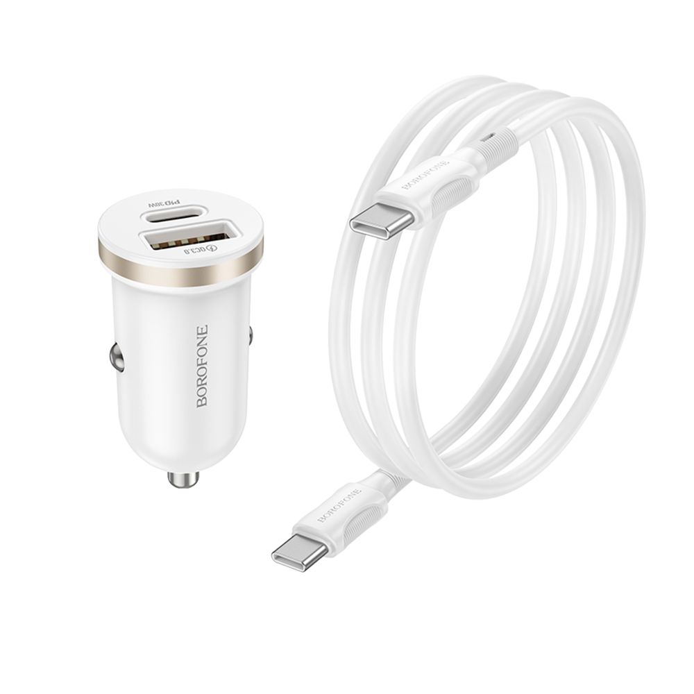 Купить АВТО ЗАРЯДНОЕ УСТРОЙСТВО BOROFONE BZ22 1USB/1USB-C QC/PD30W+TYPE-C TO TYPE-C_4