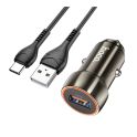 Купить АВТО ЗАРЯДНОЕ УСТРОЙСТВО HOCO Z46A PD20W+QC3.0 TYPE C_2