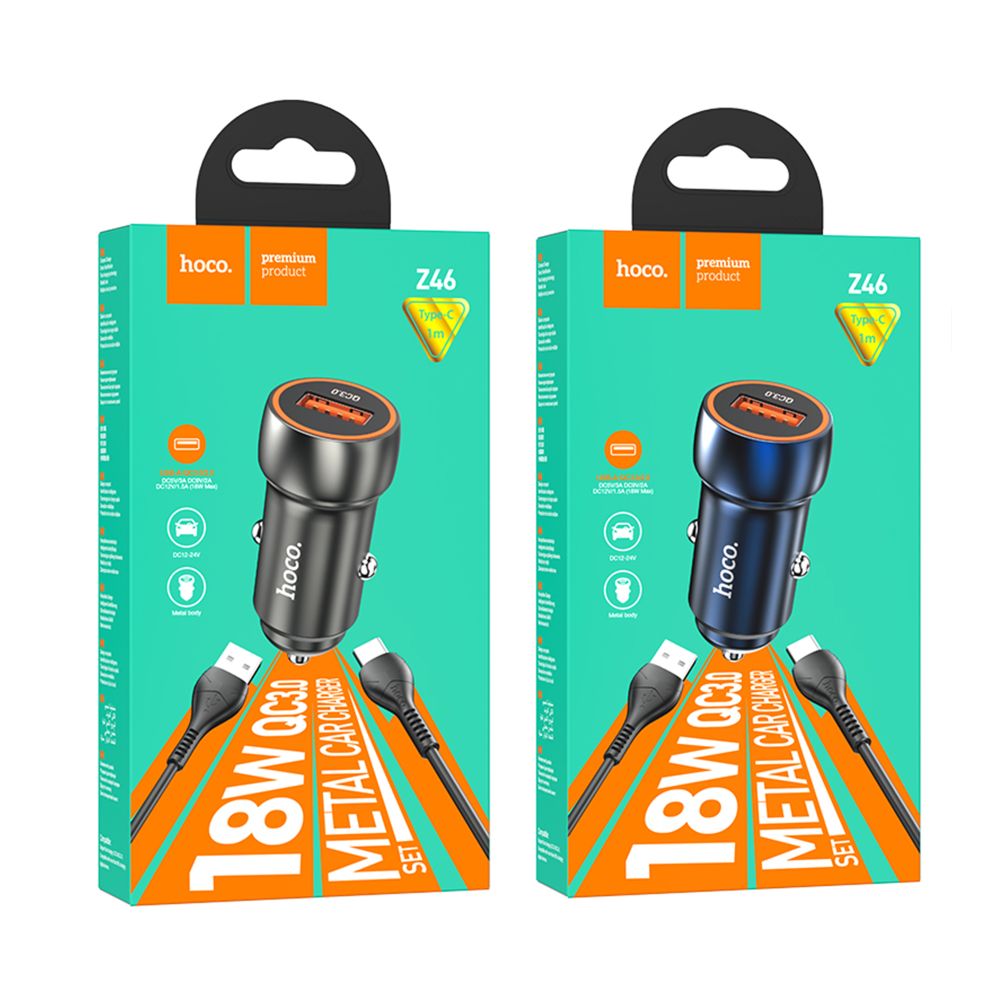 Купить АВТО ЗАРЯДНОЕ УСТРОЙСТВО HOCO Z46A PD20W+QC3.0 TYPE C_1