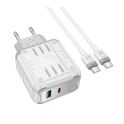 Купить СЕТЕВОЕ ЗАРЯДНОЕ УСТРОЙСТВО HOCO C136A 1USB-C/1USB PD/QC 45W+TYPE-C TO TYPE-C_2