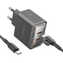 Купить СЕТЕВОЕ ЗАРЯДНОЕ УСТРОЙСТВО BOROFONE BAS33A 2USB-C PD/QC45W TYPE-C TO TYPE-C_3