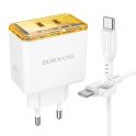 Купить СЕТЕВОЕ ЗАРЯДНОЕ УСТРОЙСТВО BOROFONE BAS33A 2USB-C PD/QC45W TYPE-C TO TYPE-C_4