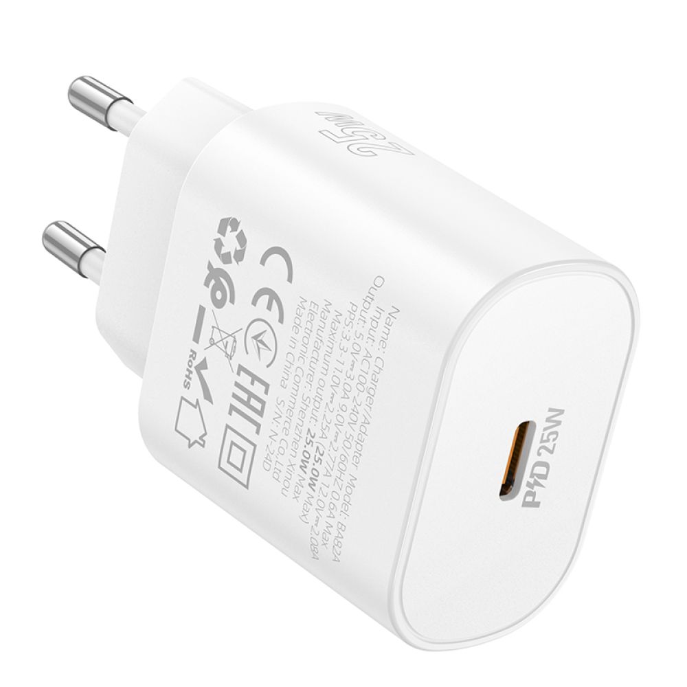 Купить СЕТЕВОЕ ЗАРЯДНОЕ УСТРОЙСТВО BOROFONE BA82A 1USB-C PD/QC 25W_5