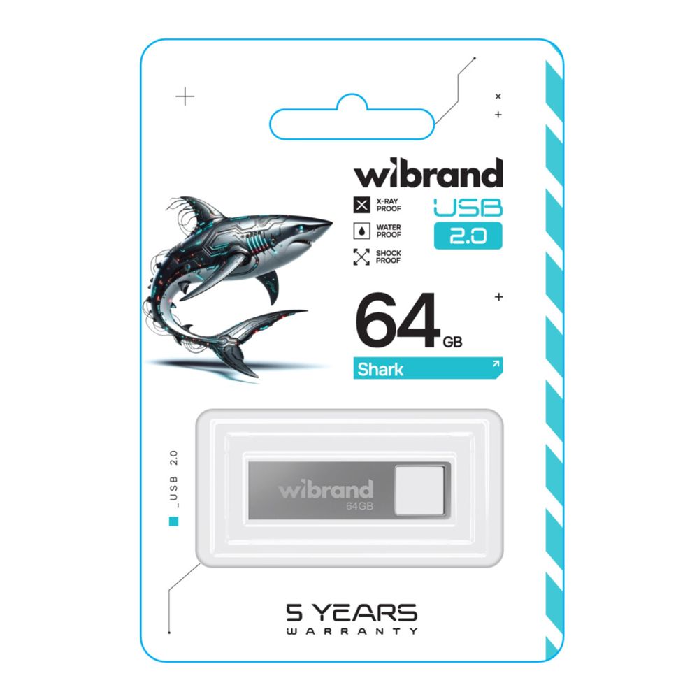 Купить USB FLASH DRIVE WIBRAND 64GB SHARK_1