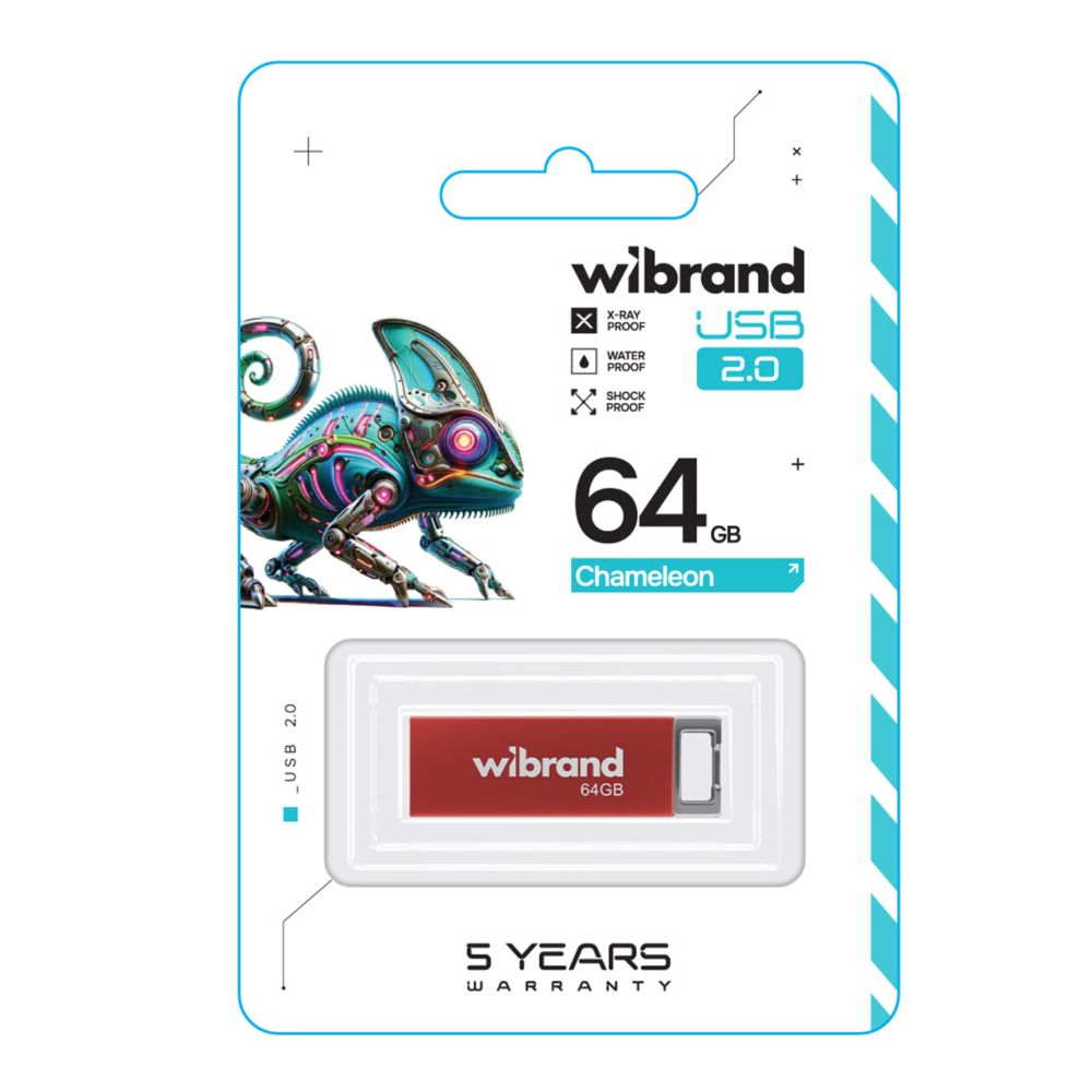 Купить USB FLASH DRIVE WIBRAND 64GB CHAMELEON_1