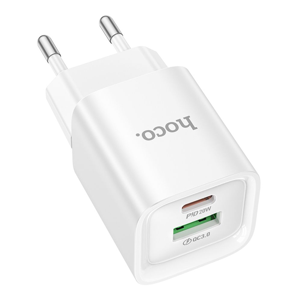 Мережевий Зарядний Пристрій Hoco C147A 1USB-C/1USB PD/QC 20W превью 2