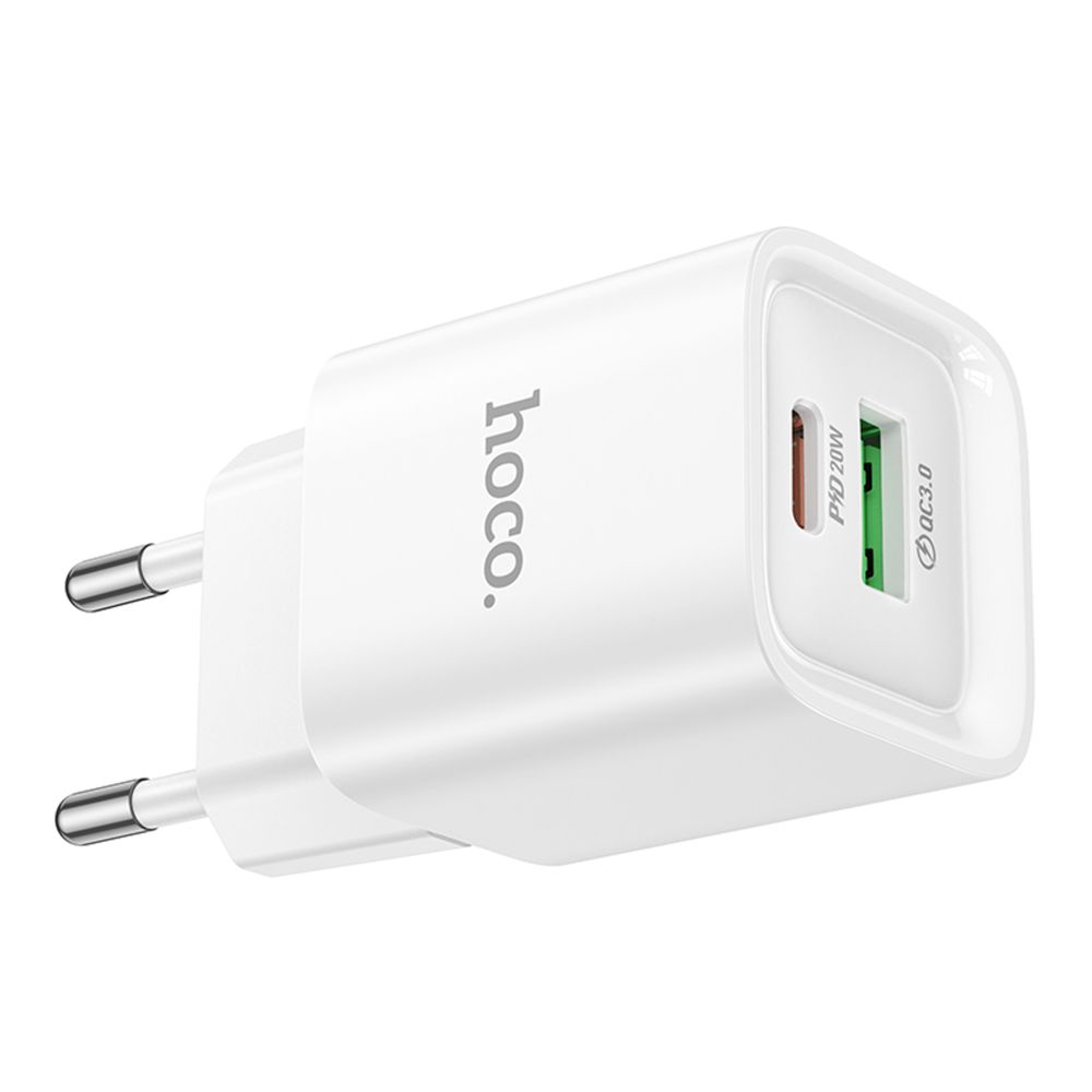 Мережевий Зарядний Пристрій Hoco C147A 1USB-C/1USB PD/QC 20W превью 5