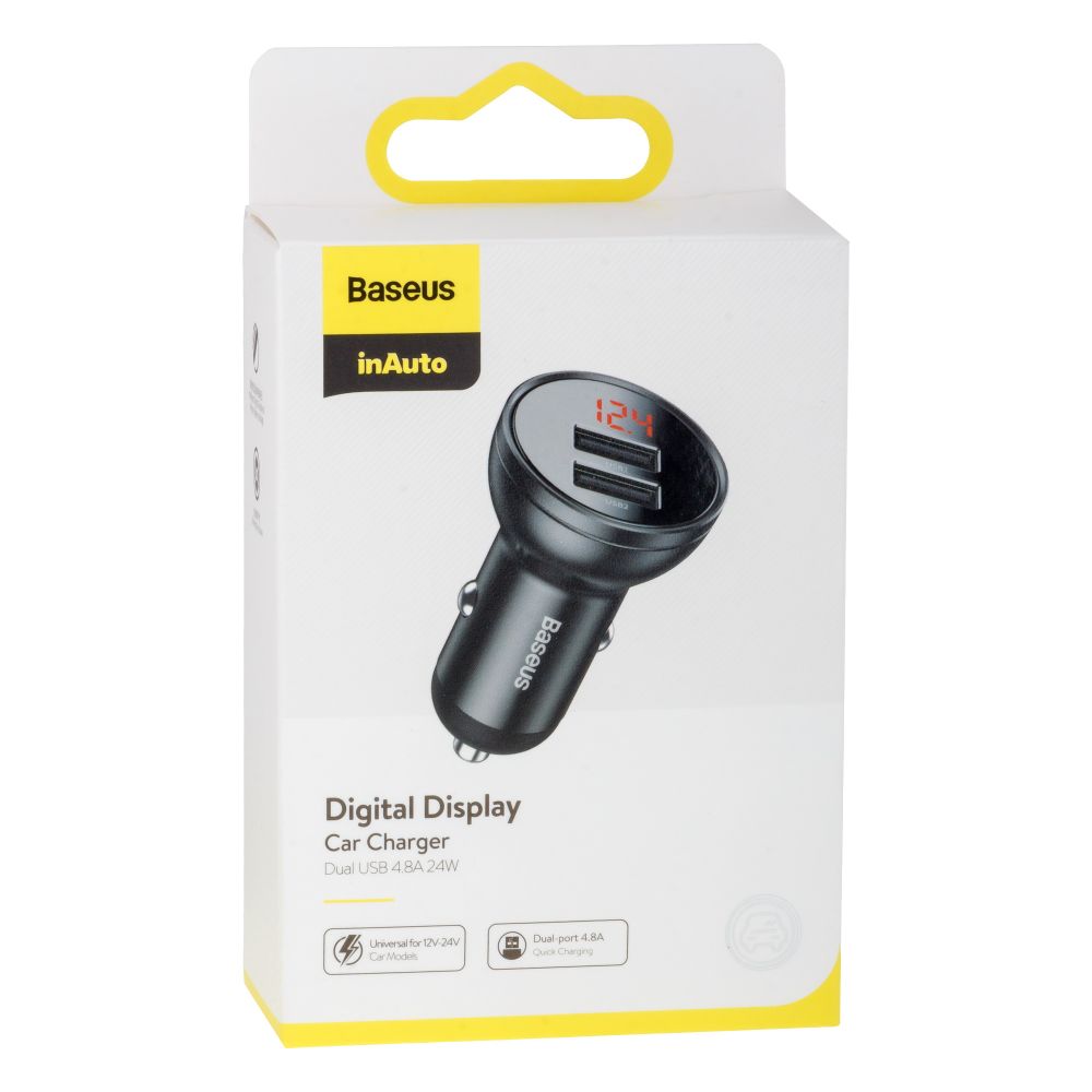 Авто Зарядное Устройство Baseus Digital Display CCBX (Стальной, 0S)