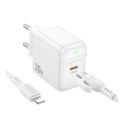 Купить СЕТЕВОЕ ЗАРЯДНОЕ УСТРОЙСТВО BOROFONE BAS43A 1USB-C PD/QC 20W+TYPE-C TO LIGHTNING_2