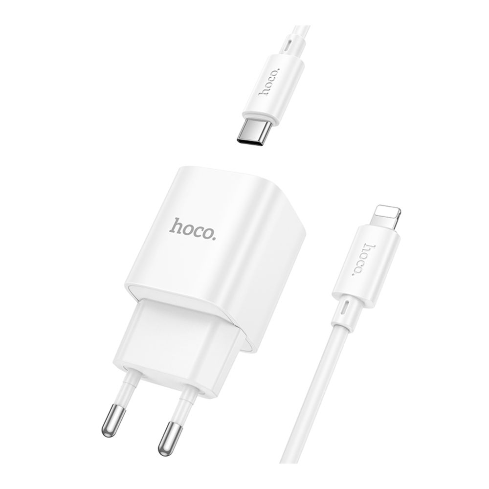 Купить СЕТЕВОЕ ЗАРЯДНОЕ УСТРОЙСТВО HOCO C146A 1USB-C PD/QC 20W+TYPE-C TO LIGHTNING_3