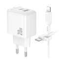 Купить СЕТЕВОЕ ЗАРЯДНОЕ УСТРОЙСТВО BOROFONE BAS44A 1USB-C/1USB PD/QC 20W+TYPE-C TO LIGHTNING_3