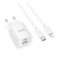 Купить СЕТЕВОЕ ЗАРЯДНОЕ УСТРОЙСТВО HOCO C147A 1USB-C/1USB PD/QC 20W+TYPE-C TO LIGHTNING_2