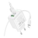 Купить СЕТЕВОЕ ЗАРЯДНОЕ УСТРОЙСТВО BOROFONE BAS44A 1USB-C/1USB PD/QC 20W+TYPE-C TO LIGHTNING_5