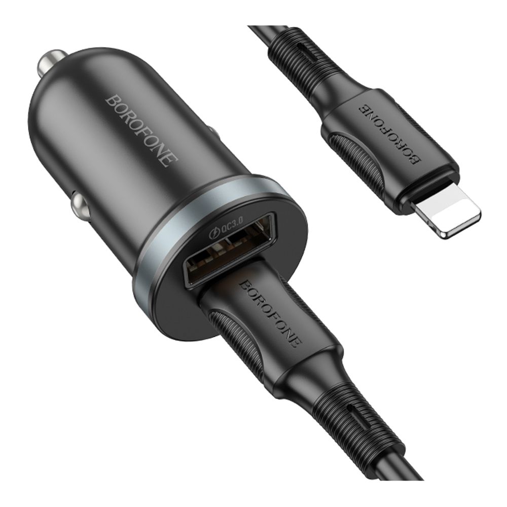 Купить АВТО ЗАРЯДНОЕ УСТРОЙСТВО BOROFONE BZ22 1USB/1USB-C QC/PD30W+TYPE-C TO LIGHTNING_3