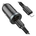 Купить АВТО ЗАРЯДНОЕ УСТРОЙСТВО BOROFONE BZ22 1USB/1USB-C QC/PD30W+TYPE-C TO LIGHTNING_3