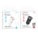 Купить АВТО ЗАРЯДНОЕ УСТРОЙСТВО BOROFONE BZ22 1USB/1USB-C QC/PD30W+TYPE-C TO LIGHTNING_1
