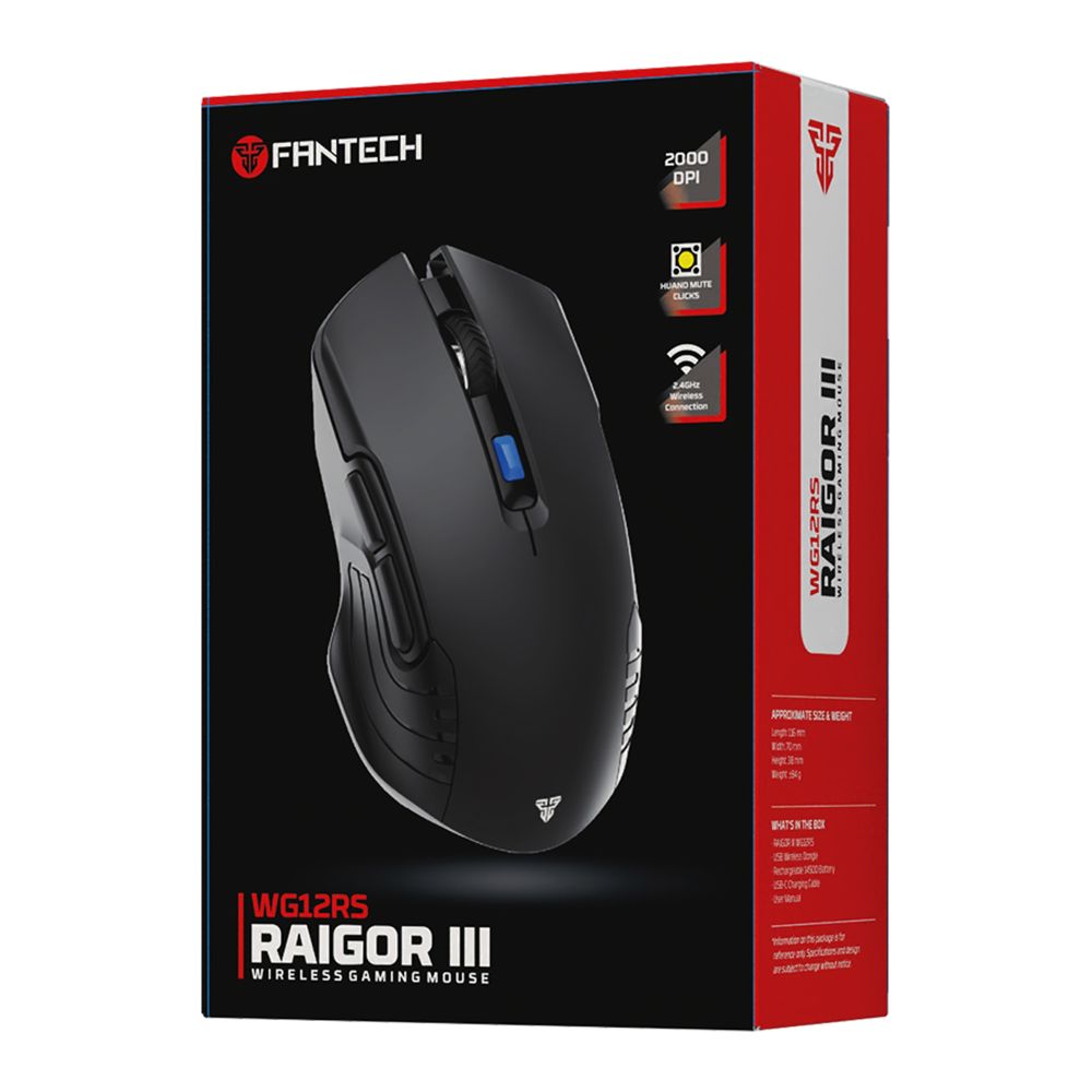 Купить WIRELESS МЫШЬ ИГРОВАЯ FANTECH WG12RS RAIGOR III SILENT CLICK_1