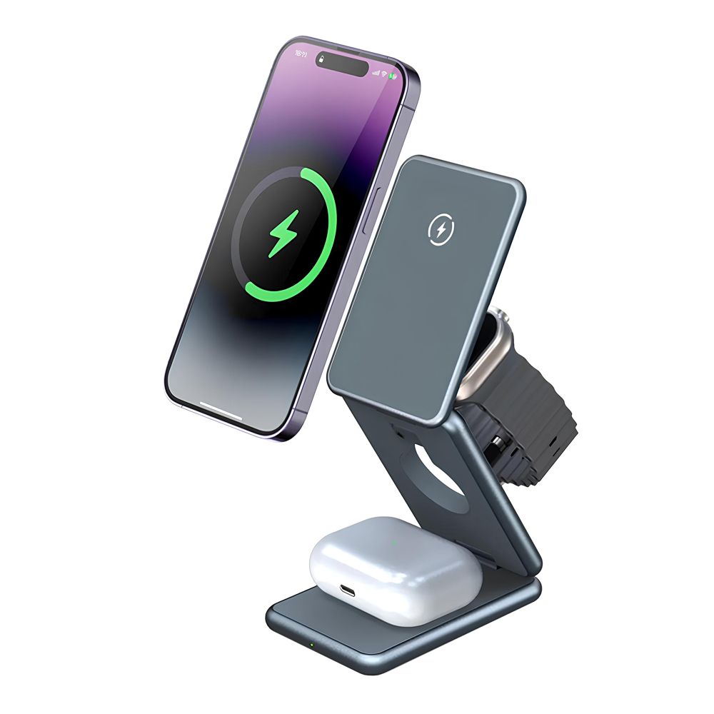 Купить БЕСПРОВОДНОЕ ЗАРЯДНОЕ УСТРОЙСТВО 3IN1 MAGNETIC WIRELESS 15W