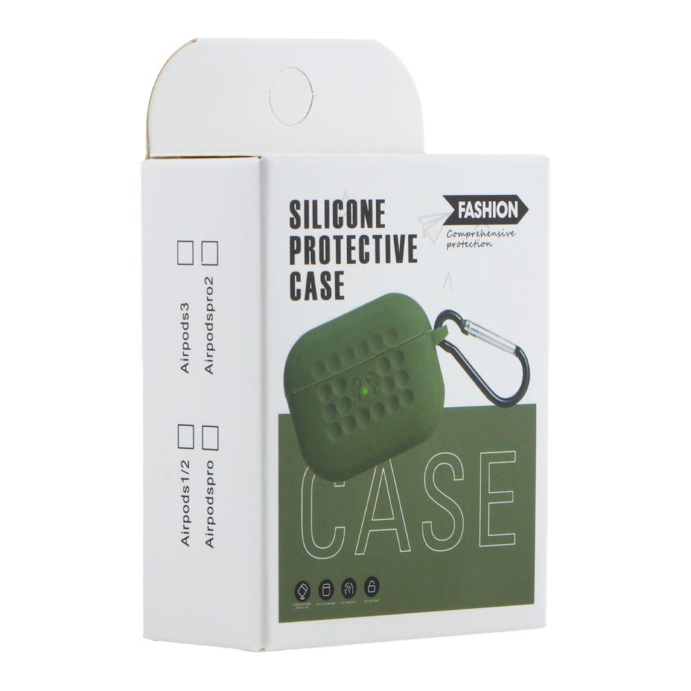 Купить ФУТЛЯР SILICONE FASHION CASE WITH HOOK ДЛЯ AIRPODS 1/2_2