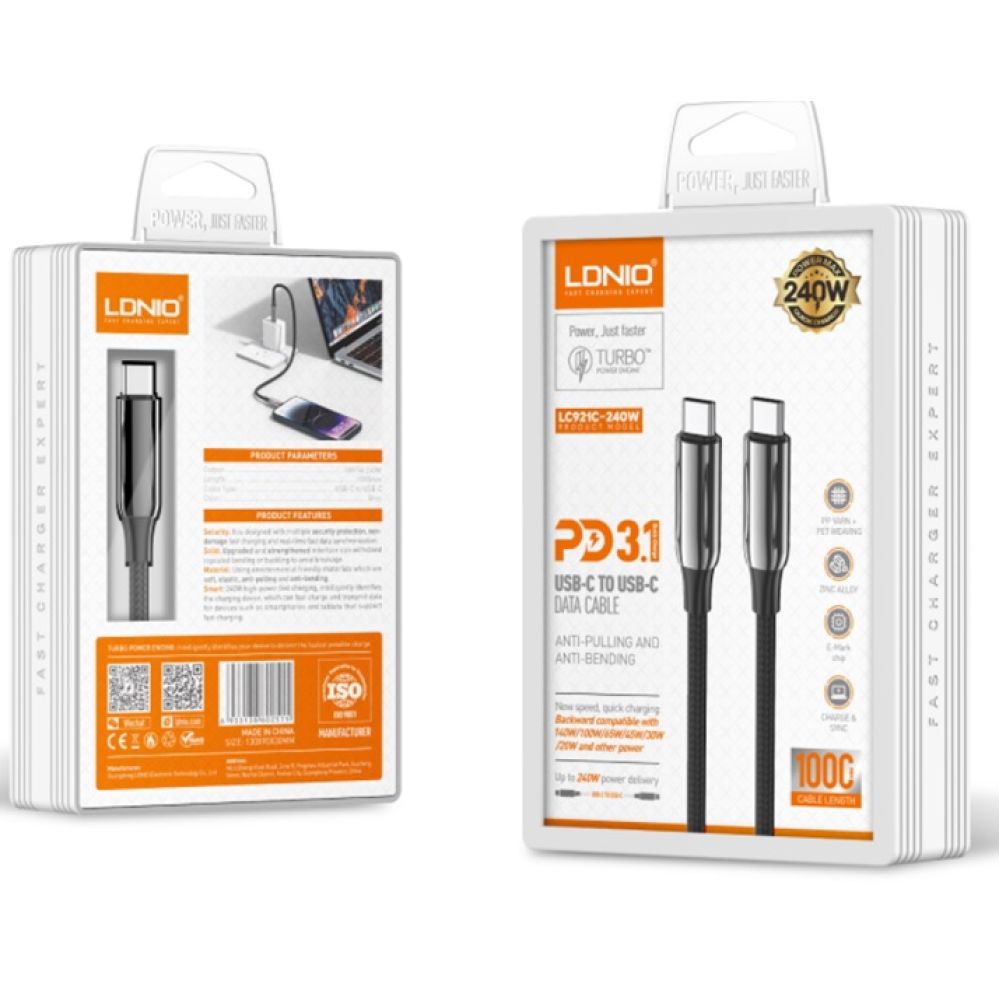 Купить USB LDNIO LC921 PD3.1/240W TYPE-C TO TYPE-C