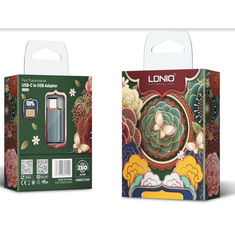 Купить ПЕРЕХОДНИК LDNIO LC140 TYPE-C TO USB-A  ADAPTER USB3.0
