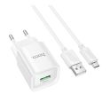 Купить СЕТЕВОЕ ЗАРЯДНОЕ УСТРОЙСТВО HOCO C145A 1USB QC 18W+USB TO MICRO_2