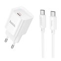 Купить СЕТЕВОЕ ЗАРЯДНОЕ УСТРОЙСТВО HOCO C146A 1USB-C PD/QC 20W+TYPE-C TO TYPE-C