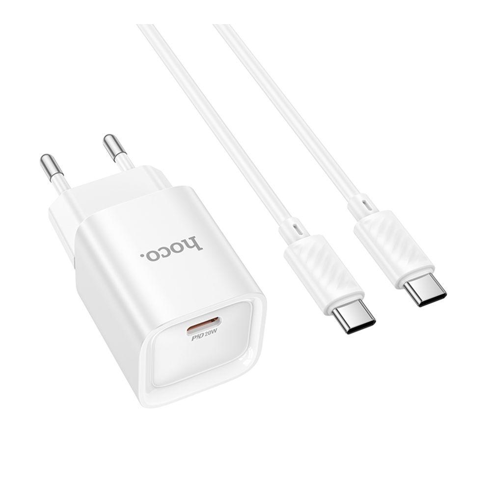 Купить СЕТЕВОЕ ЗАРЯДНОЕ УСТРОЙСТВО HOCO C146A 1USB-C PD/QC 20W+TYPE-C TO TYPE-C_2