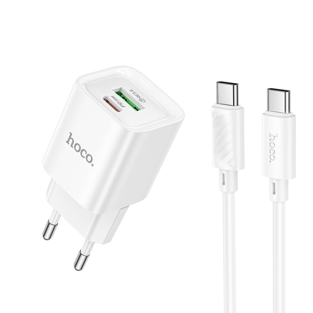 Купить СЕТЕВОЕ ЗАРЯДНОЕ УСТРОЙСТВО HOCO C147A 1USB-C/1USB PD/QC 20W+TYPE-C TO TYPE-C