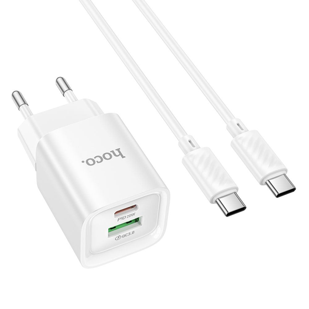 Купить СЕТЕВОЕ ЗАРЯДНОЕ УСТРОЙСТВО HOCO C147A 1USB-C/1USB PD/QC 20W+TYPE-C TO TYPE-C_2