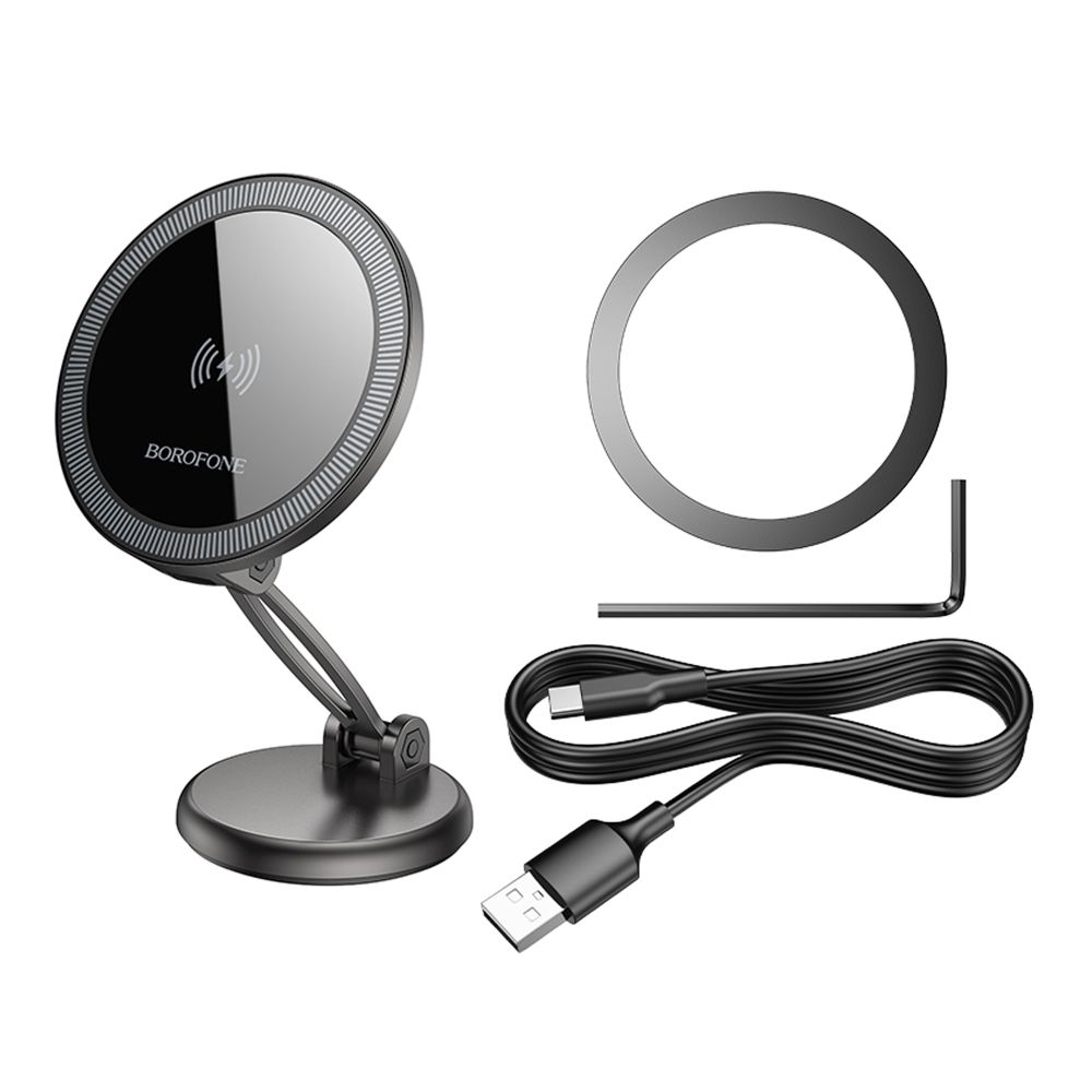 Купить АВТОДЕРЖАТЕЛЬ BOROFONE BH218 MAGNETIC WIRELESS 15W_6