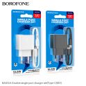 Купить СЕТЕВОЕ ЗАРЯДНОЕ УСТРОЙСТВО BOROFONE BAS11A 1USB 2.1A+USB TO TYPE-C