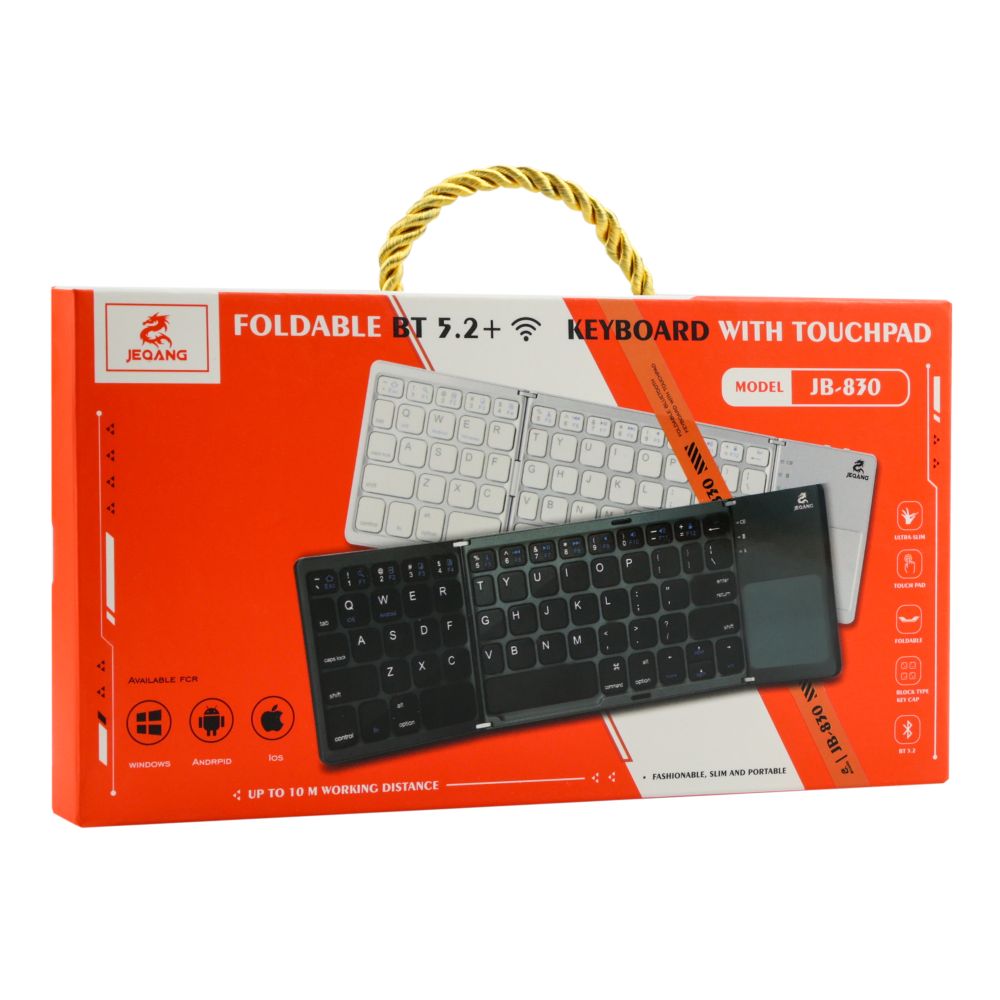 Купить КЛАВИАТУРА БЕСПРОВОДНАЯ СКЛАДНАЯ JEQANG JB-830 FOLDABLE BLUETOOTH WITH TOUCHPAD_1
