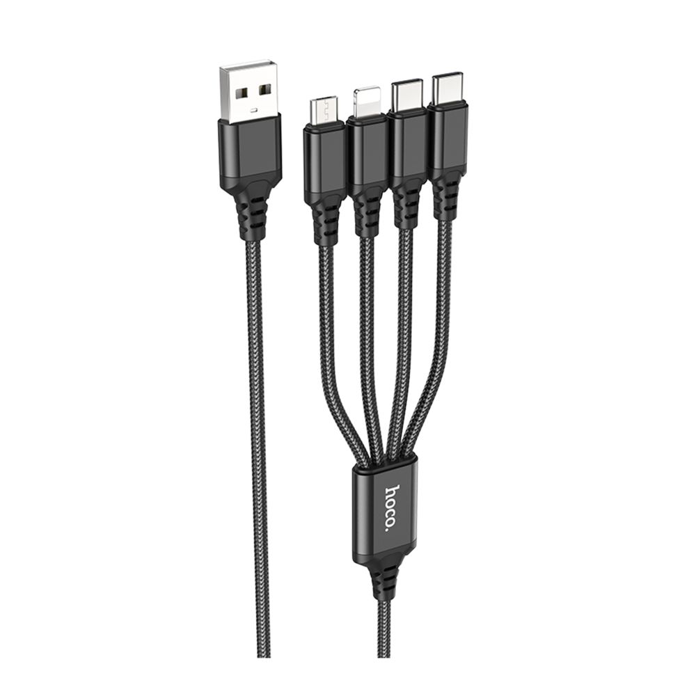 Купить USB HOCO X76 4-IN-1 IP+2TYPE-C+MICRO 2A