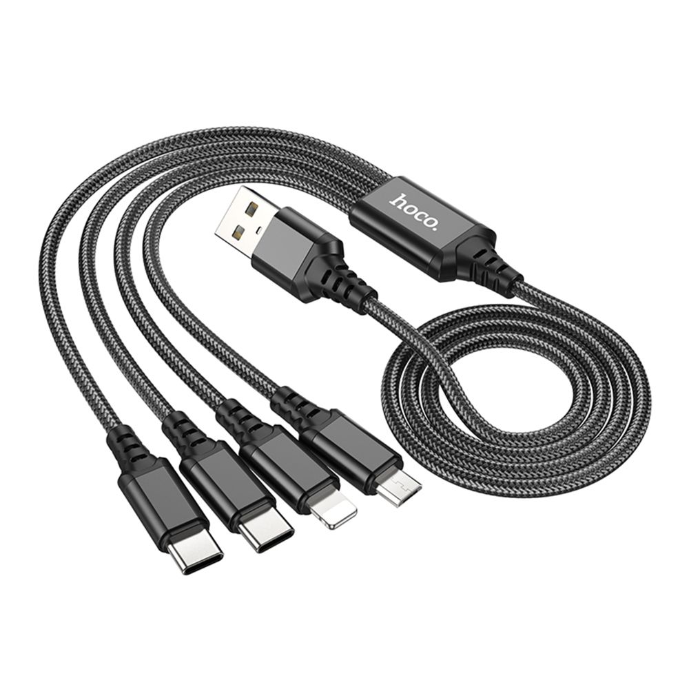 Купить USB HOCO X76 4-IN-1 IP+2TYPE-C+MICRO 2A_4