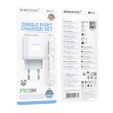 Купить СЕТЕВОЕ ЗАРЯДНОЕ УСТРОЙСТВО BOROFONE BA99A 1USB-C PD/QC 20W+TYPE-C TO TYPE-C