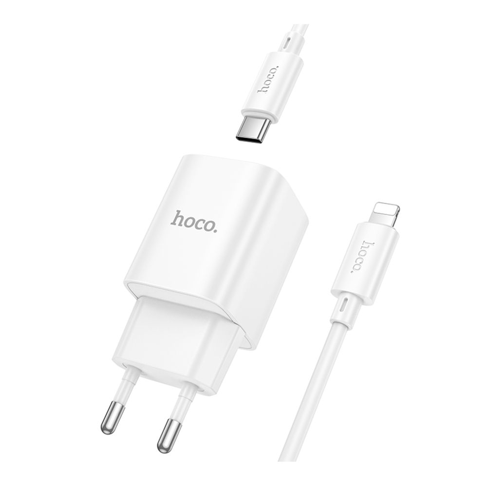 Купить СЕТЕВОЕ ЗАРЯДНОЕ УСТРОЙСТВО HOCO C148A 1USB-C PD/QC 30W+TYPE-C TO LIGHTNING_3