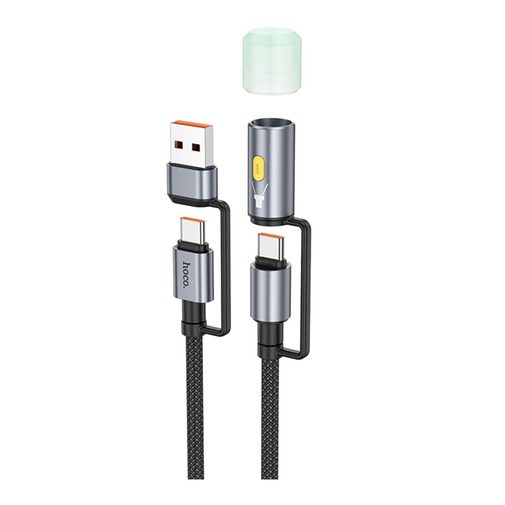 Купить USB HOCO U138 USB/USB-C TO USB-C/LED LIGHT 1.2M